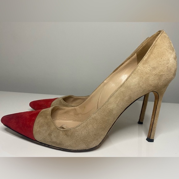 MANOLO BLAHNIK BB CAPTOE SUEDE PUMPS - Picture 5 of 11